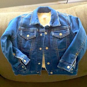 Gymboree girls fleece lined jean jacket 3T